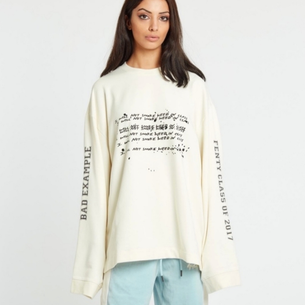 NWOT Fenty by Rihanna & Puma Long Sleeve T Shirt Pullover XS Oversized